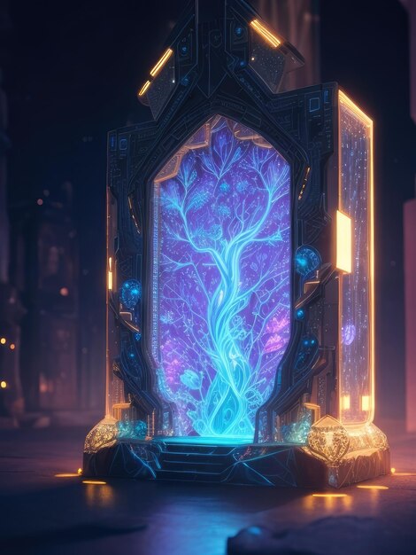 A glowing mysterious crystal background