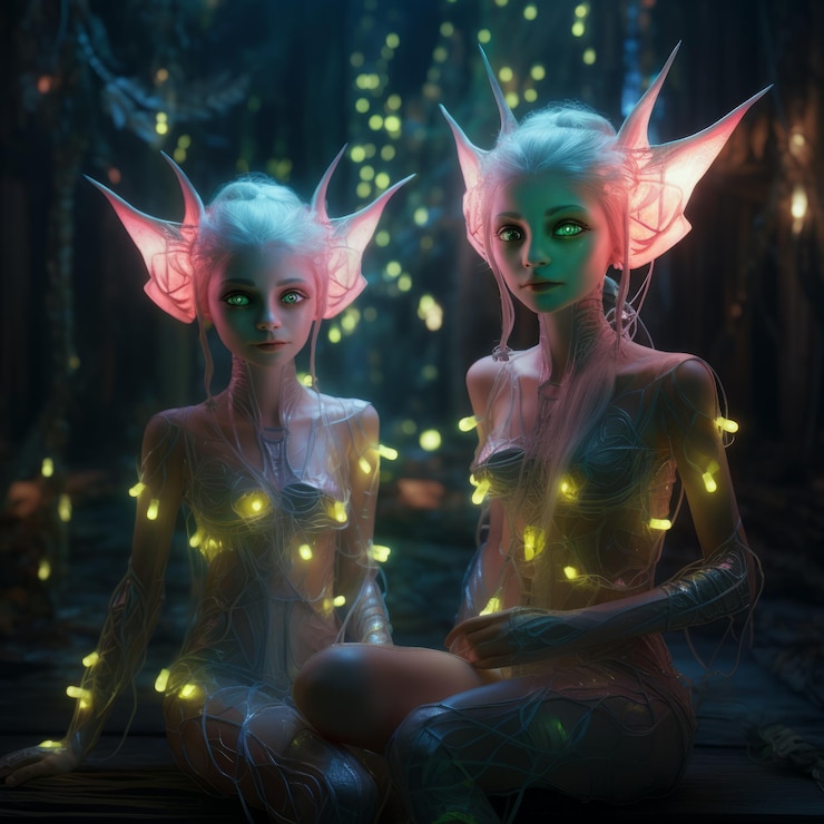 Photo 閃耀的虹精靈 一幅驚人的3d藝術作品