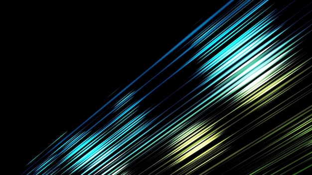 glowing neon rays on a black background