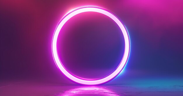 A glowing neon ring