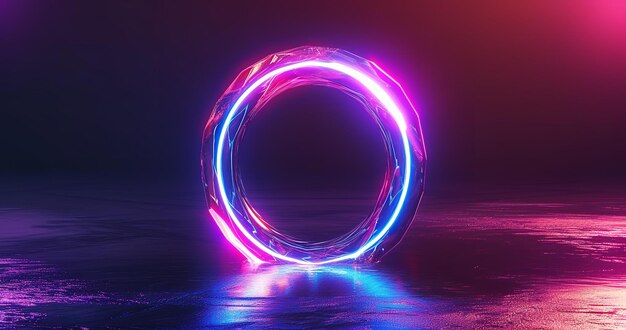 A glowing neon ring