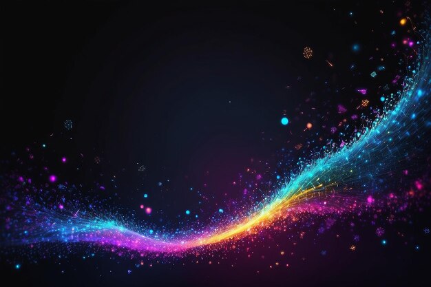 Glowing particles background