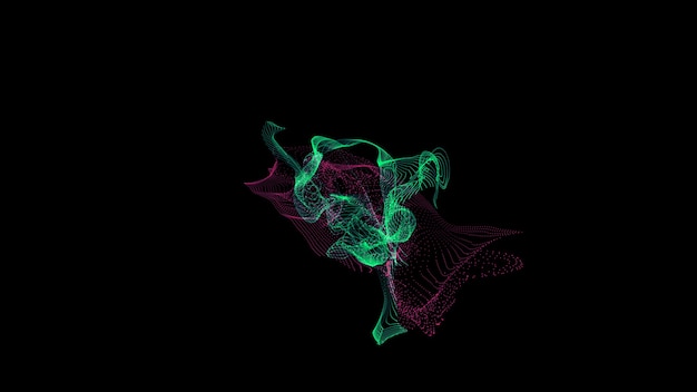 輝く粒子ダイナミックフロー現代の抽象的な背景粒子