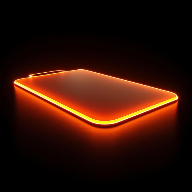 a glowing phone with a glowing display on it