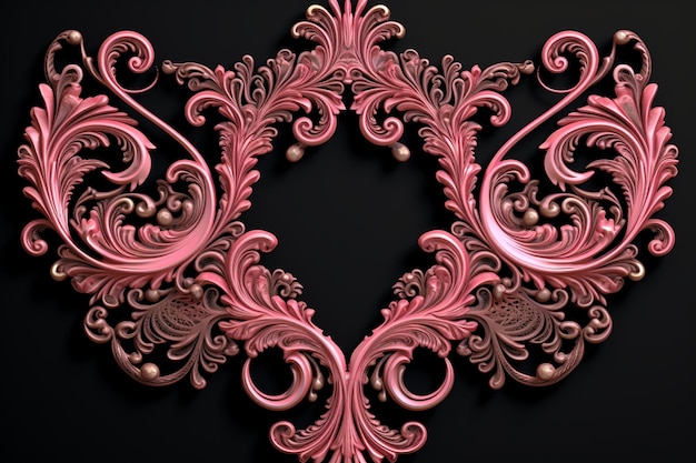 Glowing pink neon frame on a dark background