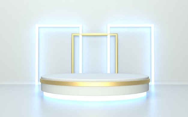 Glowing Platform Product Display Wallpaper Background