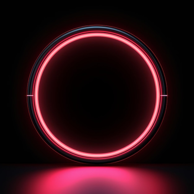 a glowing red circle on a black background