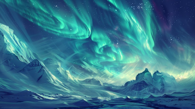 Glowing ribbons of emerald and lavender Northern Lights