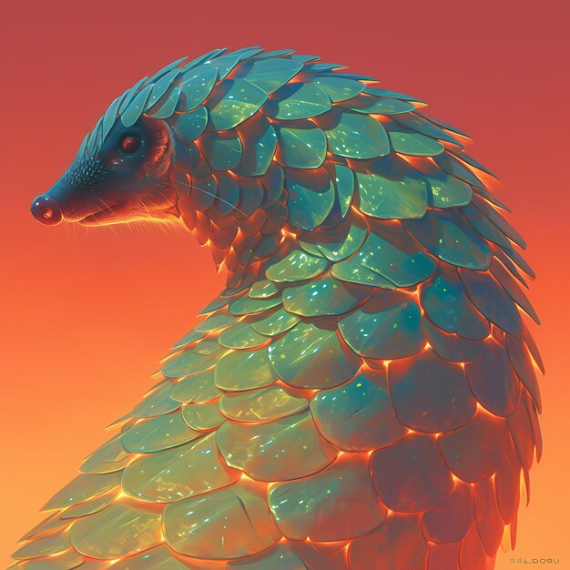 Glowing Scaled Creature