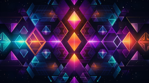 Glowing Shapes Background