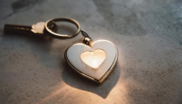 Блестящая золотая сердечная ключица для романтического дня святого Валентина или церемонии свадьбы
