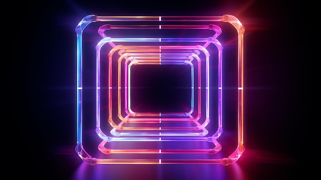 Glowing square frame wallpaper