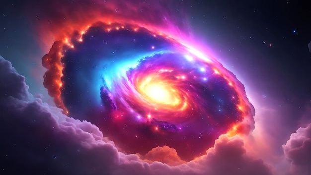 Glowing star field cosmic masterpiece Ai Generated