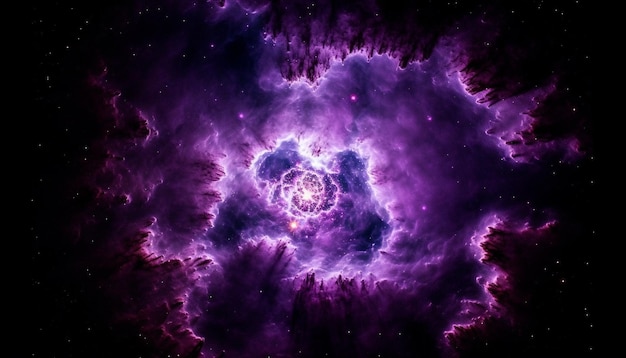 Glowing star field exploding nebula futuristic pattern generated by AI