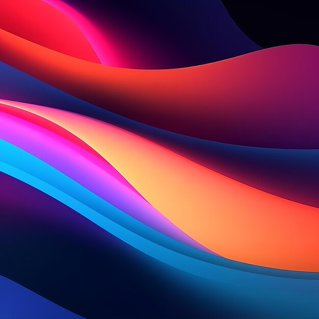 Glowing tropical themed 3d abstract background