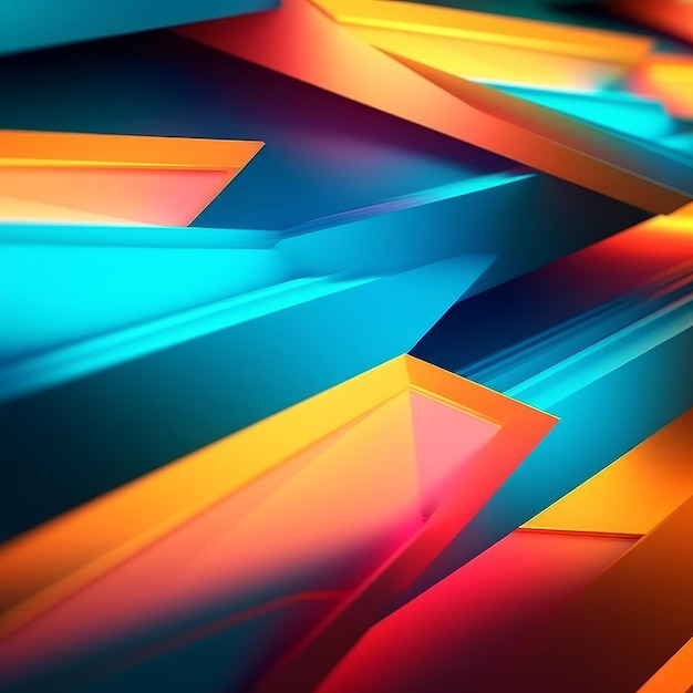 Glowing Tropical Themed 3D Abstract Background