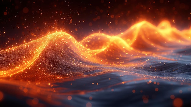 Glowing Wavy Background Abstract Dynamic Background HD Illustrations