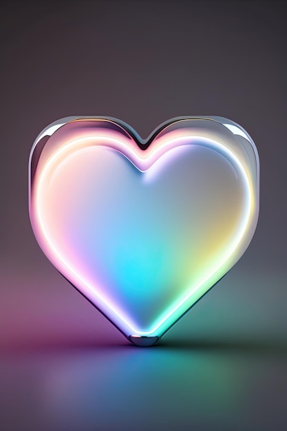 Glowing white heart