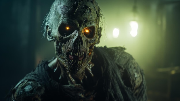 Glowingeyed Dark Zombie A Rendered Unreal Engine Artwork