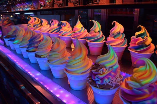 GlowintheDark Delights Neon Ice Cream