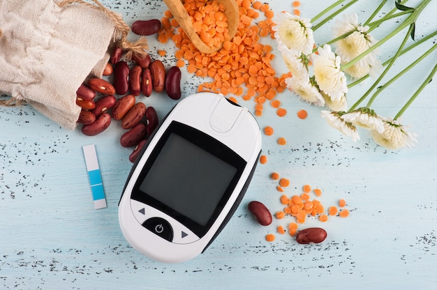 Glucose meter and kidney beans