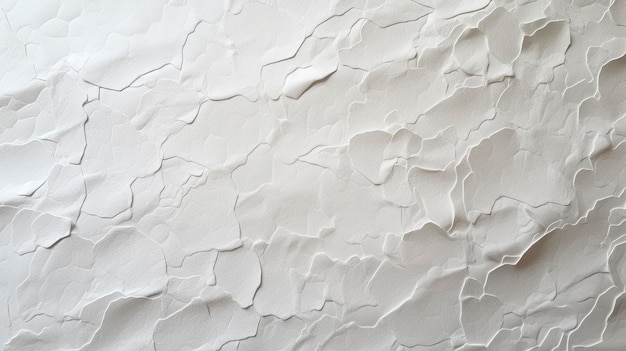 Glued white paper textured stuck to white table random tearing moderate embossing