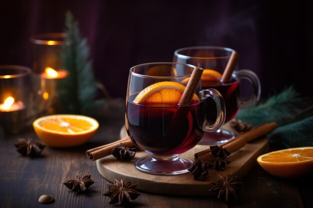 Glühwein oranje Beker romantisch Genereer Ai