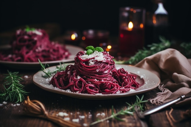 Gluten Free Pasta Alternative Spiralized Beet Noodles