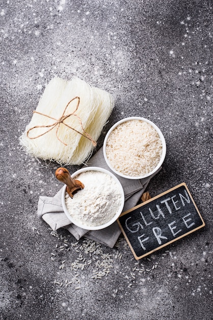 Gluten free rice flour, grain and noodle 