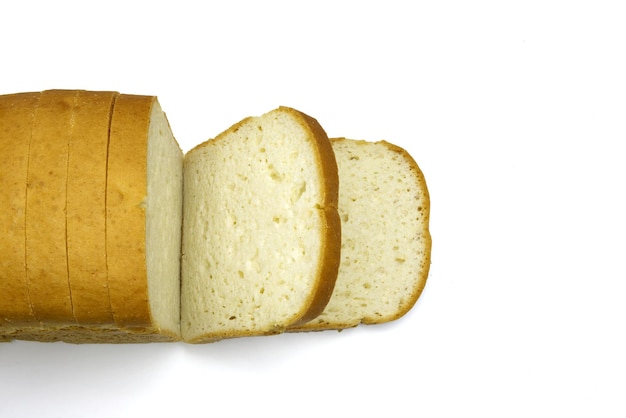 Glutenfree sliced bread on white background