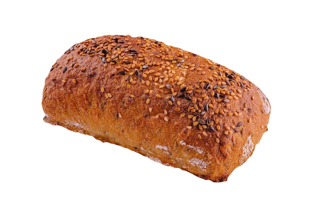 Glutenvrij meerzadenbrood met lijnzaad geïsoleerd