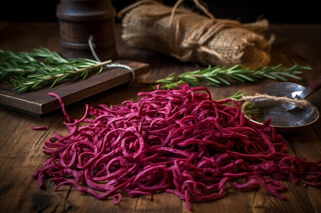 Glutenvrije alternatieve pasta met gespiraliseerde beetnoedels