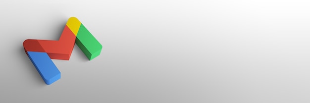gmail logo banner 3d render