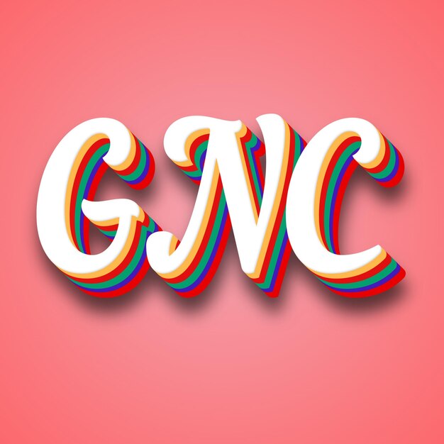 GNC tekst effect foto afbeelding cool