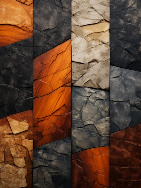 Gneiss Stone Creative Abstract Geometric Texture Graphic Digital Art Decoration Abstract Shaped Surface Vertical Background Ai Generated Vibrant Angular Pattern (Аи генерирует яркий угловой рисунок)