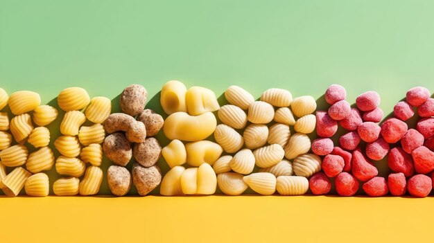 Gnocchi background images natural colors bright background generative ai