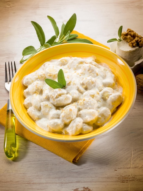 Gnocchi with ricotta and nuts