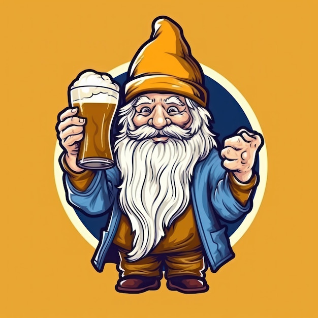 Gnome and a beer mug