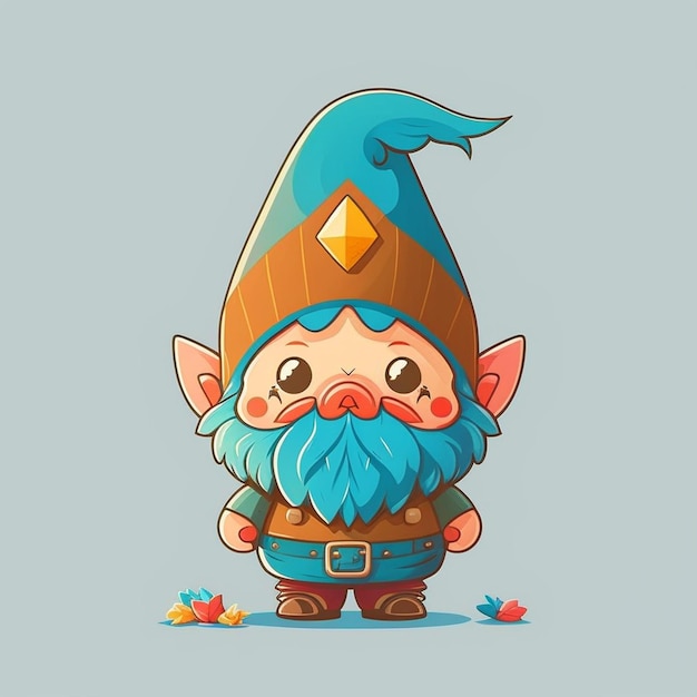 Foto gnome full body cartoon character vector illustratie