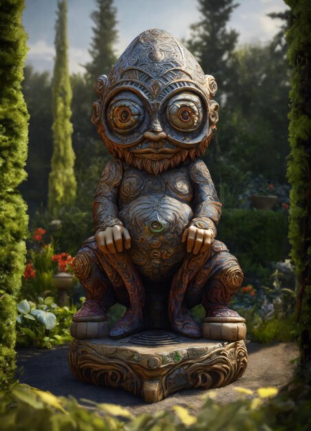 Gnome geïnspireerd op tuin totem paal stijl van alex greygiger Unreal engine