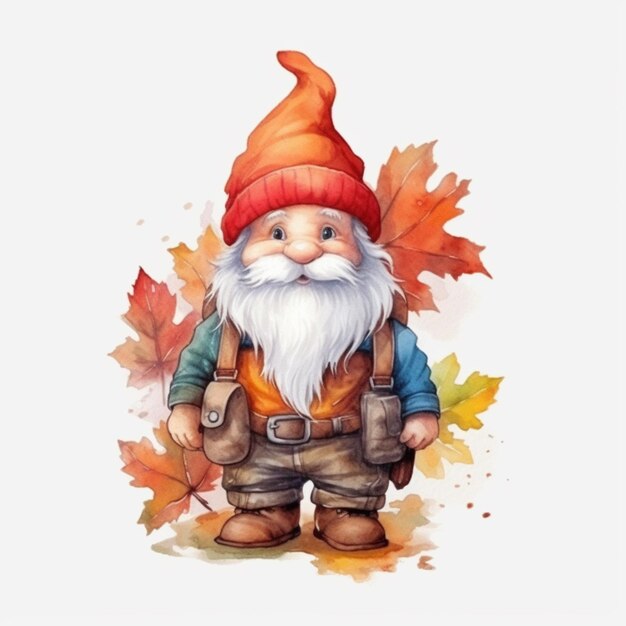 gnome with a red hat and a red jacket and a red hat generative ai