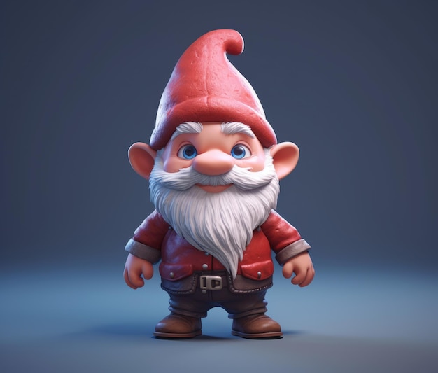 A gnome with a red hat and a white beard