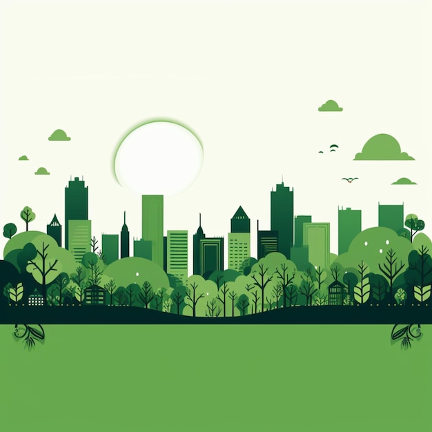 Foto background del concetto di go green city