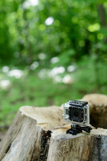 Go pro camera in het bos