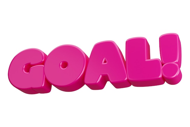 Goal 3d word text