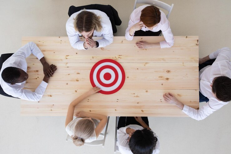 Goal Target at business meeting
