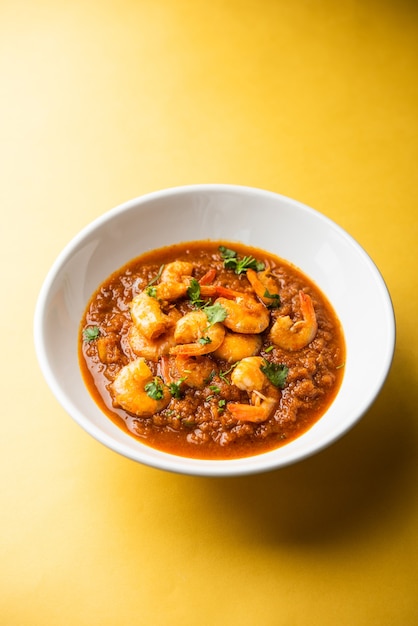 Goan Prawns or Shrimp curry or zinga masala also known as KolambiÃÂ kalwanÃÂ or Tikhle