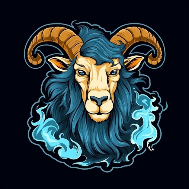 Goat cartoon logo 6