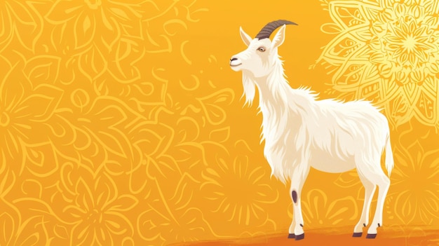 Photo goat image background for eid al adha muslim celebration day
