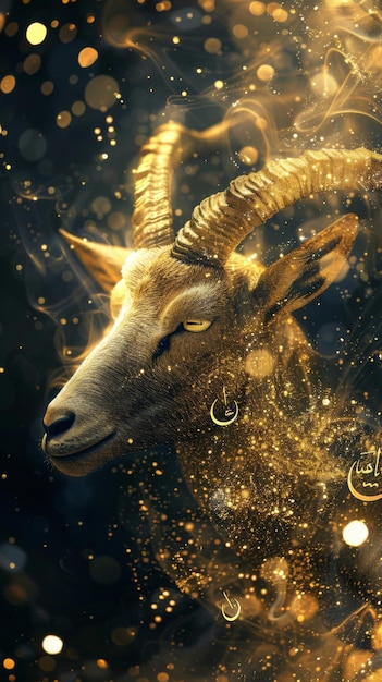 Goat image background for Eid al Adha muslim celebration day